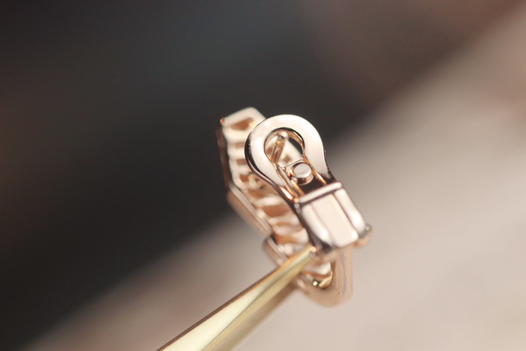 [⭐Veyra]SERPENT PINK GOLD DIAMOND EARRINGS