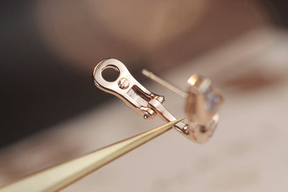[⭐Veyra]SERPENT PINK GOLD DIAMOND EARRINGS