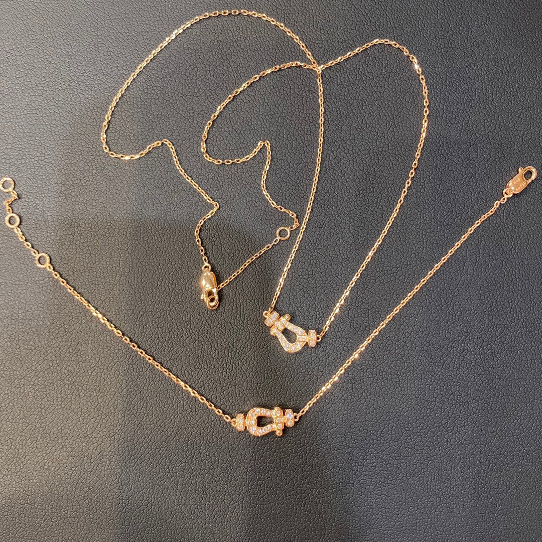 [⭐Veyra]FORCE 10 DIAMOND PINK GOLD NECKLACE MINI MODEL