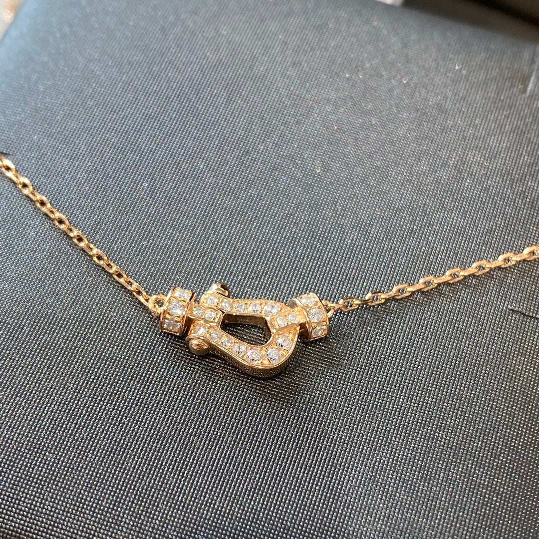 [⭐Veyra]FORCE 10 DIAMOND PINK GOLD NECKLACE MINI MODEL