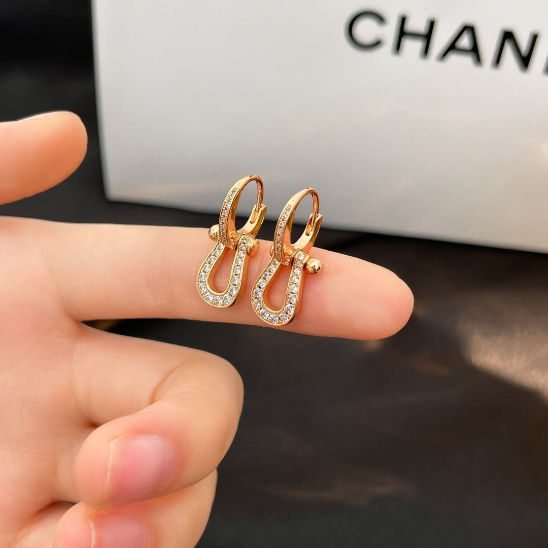 [⭐Veyra]FORCE 10 FULL DIAMOND DROP EARRINGS MEDIUM MODEL