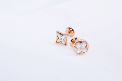[⭐Veyra]STAR AND SUN PINK GOLD MOP STUD EARRINGS