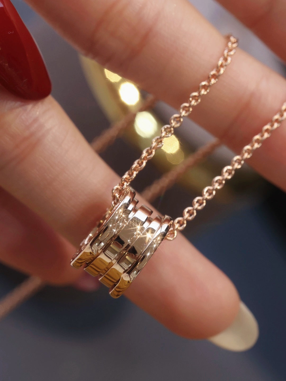 [⭐Veyra]ZERO 1 PINK GOLD NECKLACE