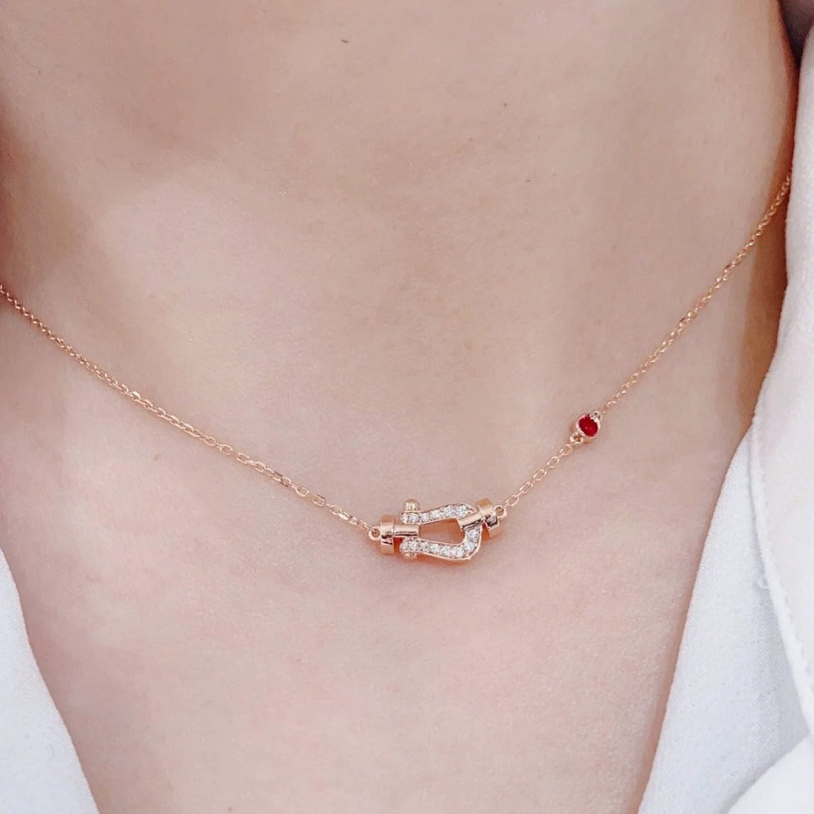 [⭐Veyra]FORCE 10 DIAMOND PINK GOLD NECKLACE