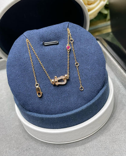 [⭐Veyra]FORCE 10 DIAMOND PINK GOLD NECKLACE