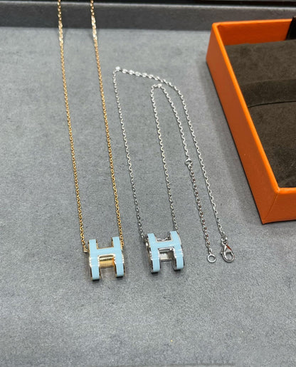 [⭐Veyra]POP H SKY BLUE NECKLACE