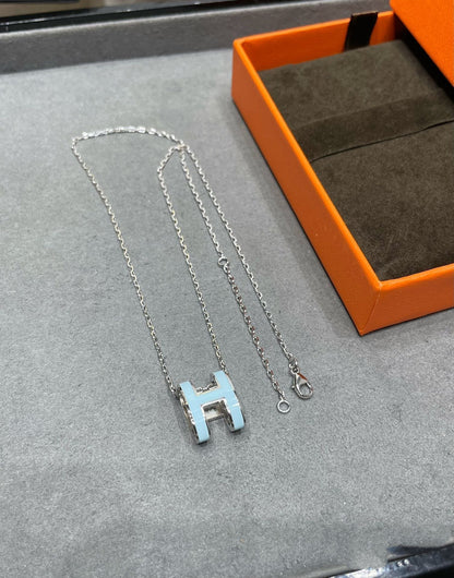 [⭐Veyra]POP H SKY BLUE NECKLACE