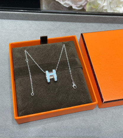 [⭐Veyra]POP H SKY BLUE NECKLACE