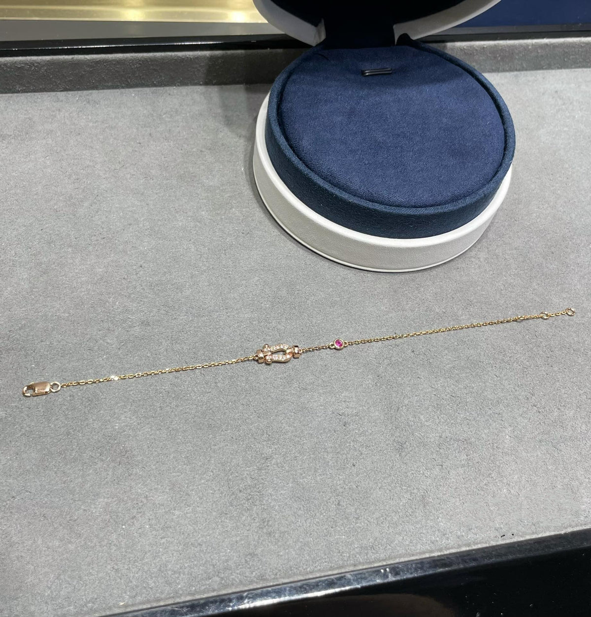 [⭐Veyra]FORCE 10 DIAMOND CHAIN LINK PINK GOLD BRACELET