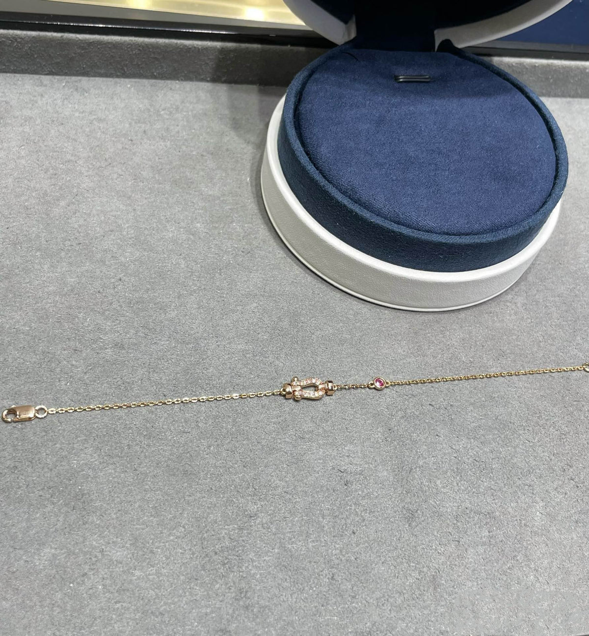 [⭐Veyra]FORCE 10 DIAMOND CHAIN LINK PINK GOLD BRACELET