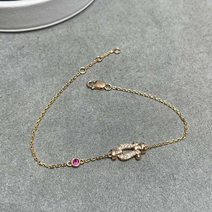 [⭐Veyra]FORCE 10 DIAMOND CHAIN LINK PINK GOLD BRACELET
