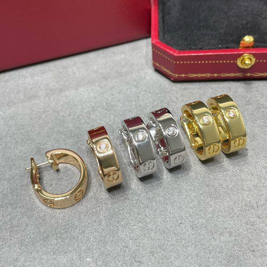 [⭐Veyra]LOVE 5.5MM 1 DIAMOND EARRINGS