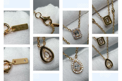 [⭐Veyra]MY TWIN 2 ROW DIAMOND NECKLACE