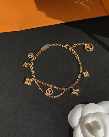 [⭐Veyra]BLOOMING PINK GOLD MOP BRACELET