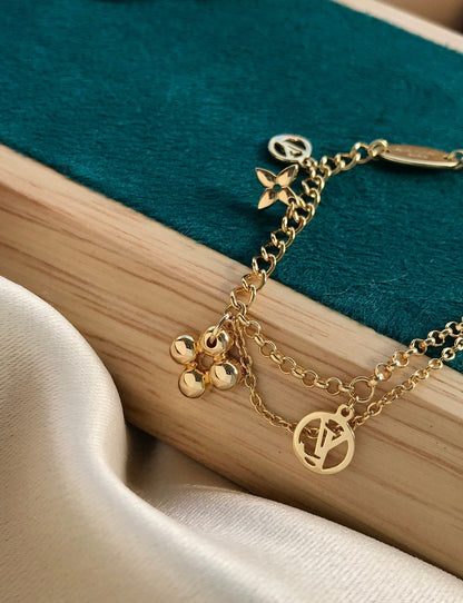 [⭐Veyra]BLOOMING PINK GOLD MOP BRACELET