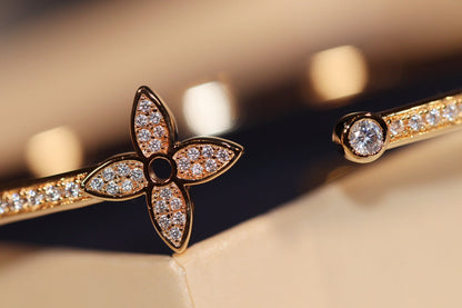[⭐Veyra]IDYLLE GOLD OPEN BRACELET DIAMOND PAVED