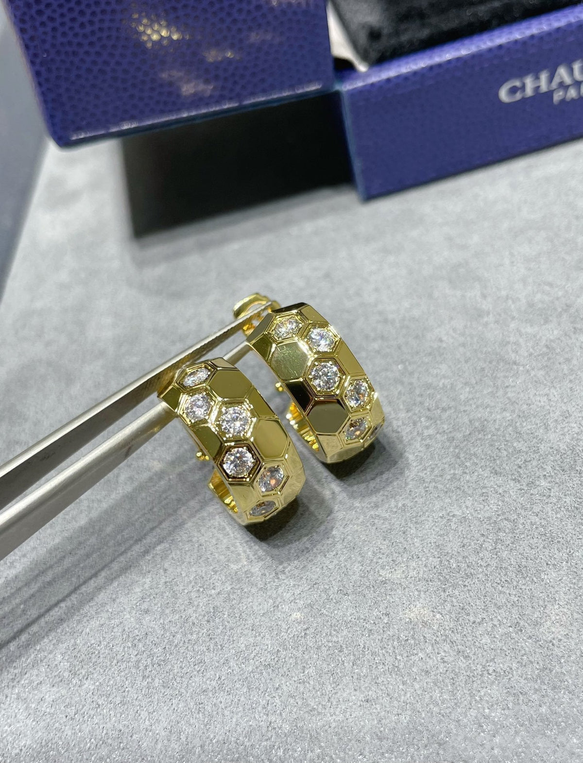[⭐Veyra]BEE LOVE DIAMOND HOOP EARRINGS