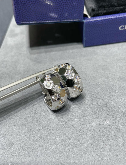 [⭐Veyra]BEE LOVE DIAMOND HOOP EARRINGS