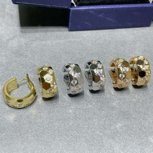 [⭐Veyra]BEE LOVE DIAMOND HOOP EARRINGS