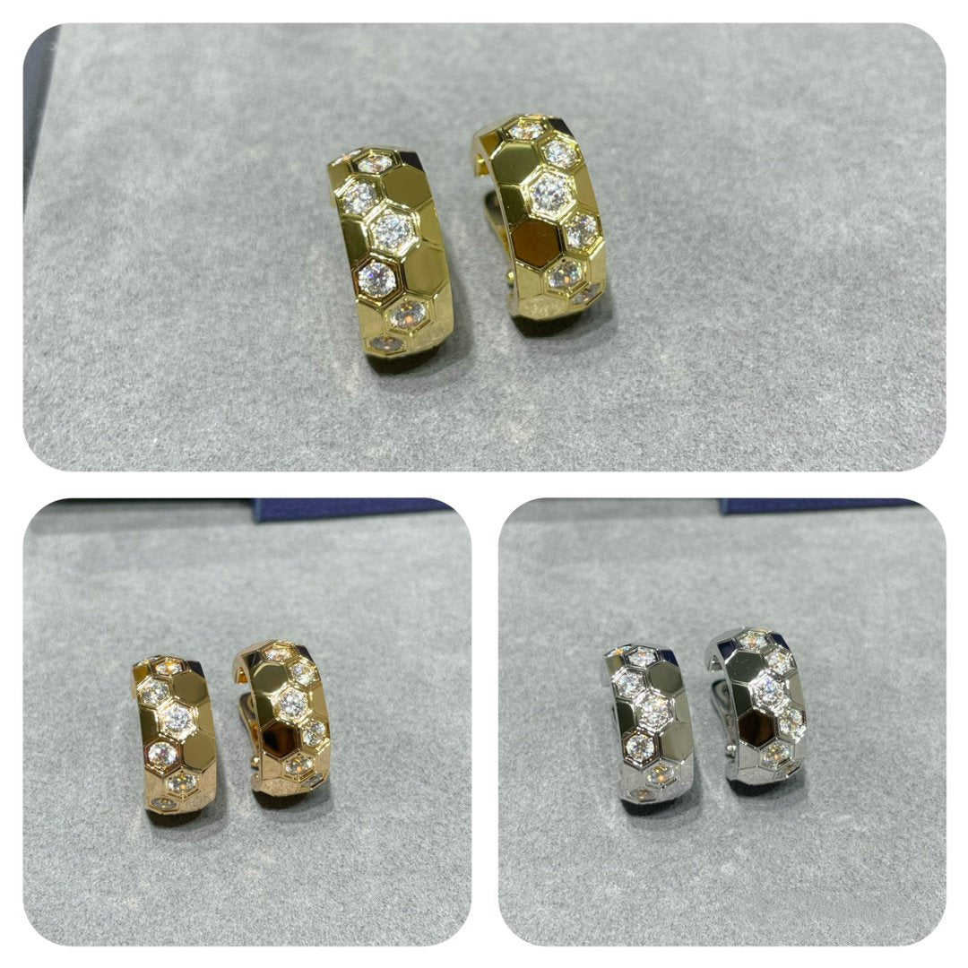 [⭐Veyra]BEE LOVE DIAMOND HOOP EARRINGS