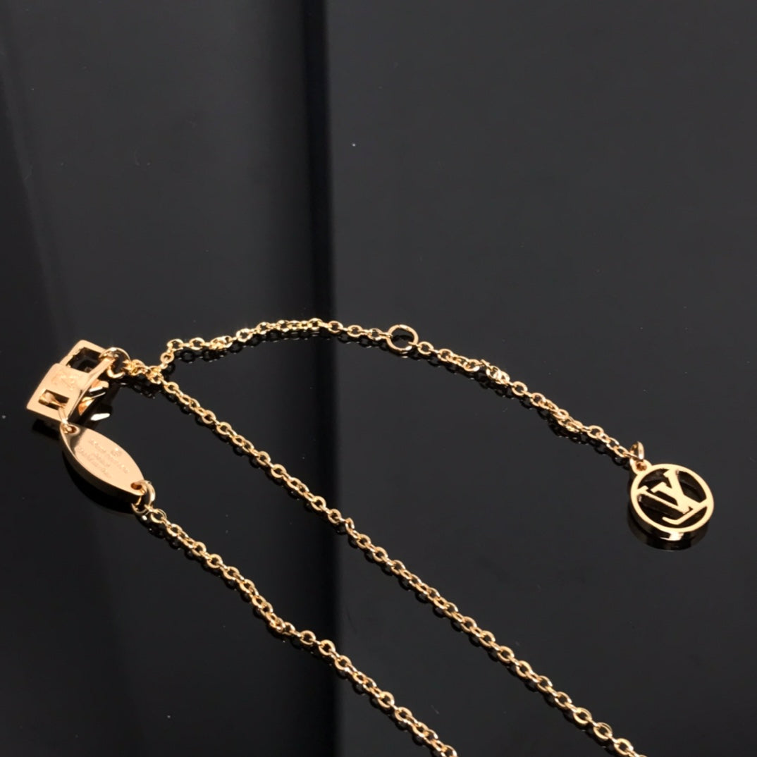 [⭐Veyra]COLOR BLOSSOM PINK MOP SUN GOLD NECKLACE