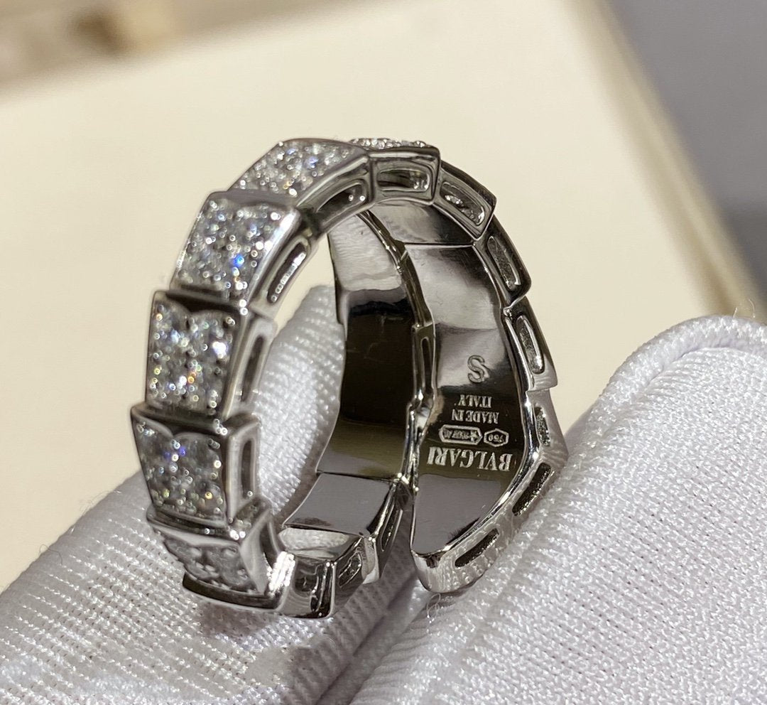 [⭐Veyra]SERPENTI RING SILVER DIAMOND PAVED