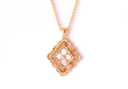 [⭐Veyra] B.C.L ENAMEL ROTATING SINGLE-DIAMOND NECKLACE（Various colors）