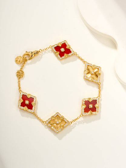 [⭐Veyra]B.C.L ENAMELED Five-Flower Bracelet（Various Colors) BIG SIZE