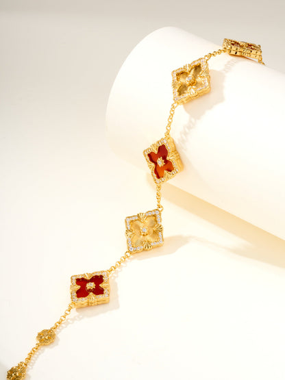 [⭐Veyra]B.C.L ENAMELED Five-Flower Bracelet（Various Colors) BIG SIZE