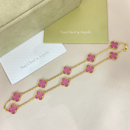 [⭐Veyra]CLOVER 10 MOTIFS  NEW BUBBLE PINK ENAMEL