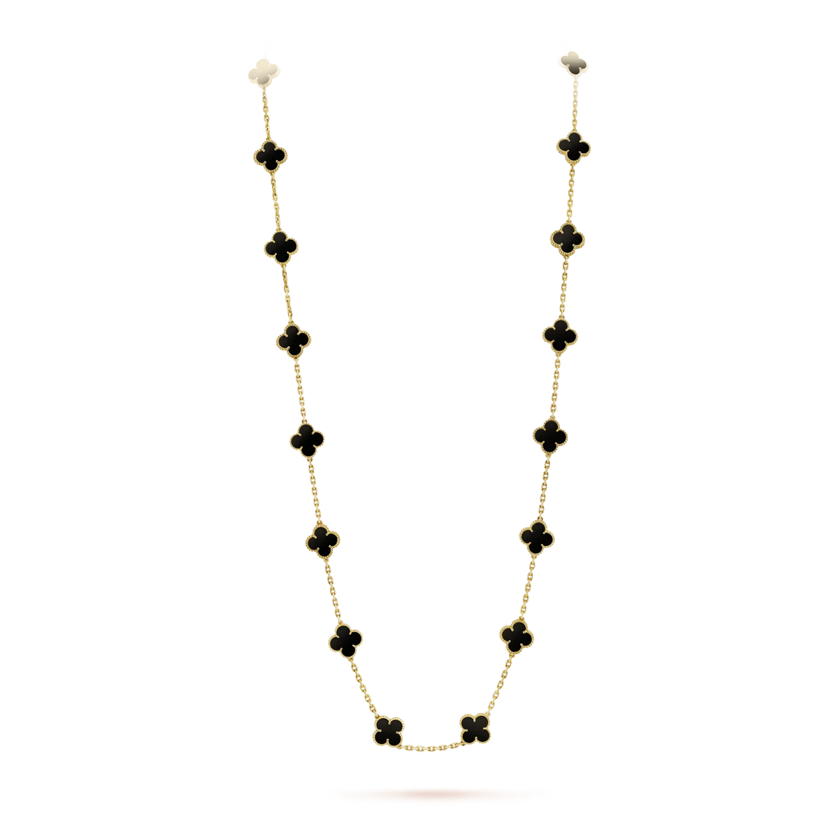 [⭐Veyra]CLOVER 20 MOTIFS ONYX NECKLACE