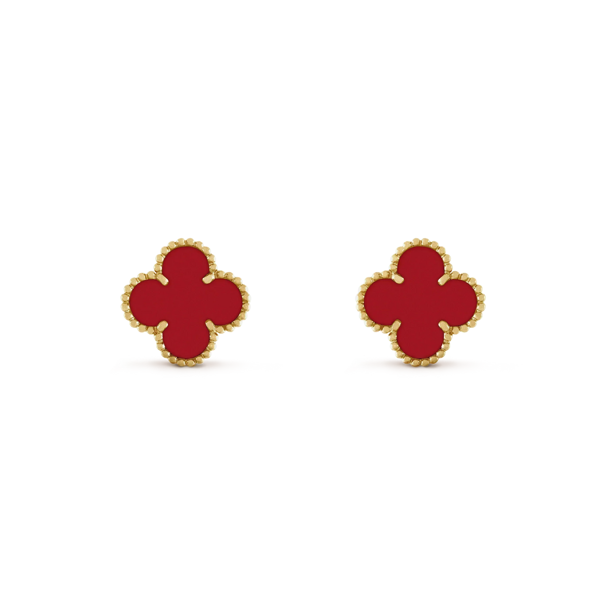 [⭐Veyra]CLOVER MINI 9.5MM CARNELIAN EARRINGS