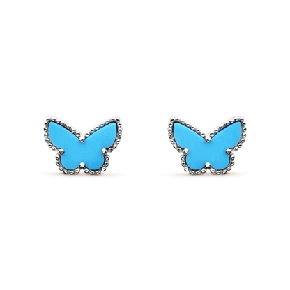 [⭐Veyra]BUTTERFLY TURQUOISE EARRINGS SILVER