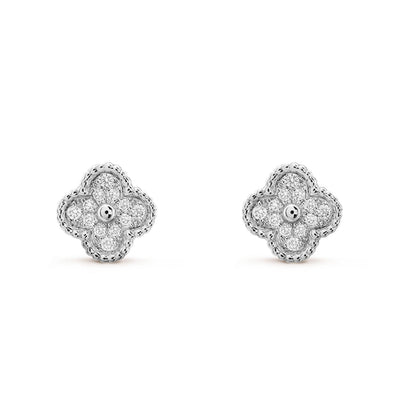 [⭐Veyra]CLOVER MINI DIAMOND STUD EARRINGS