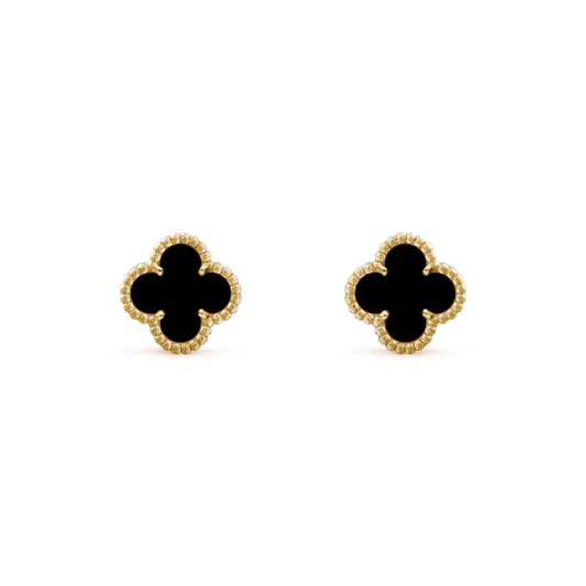 [⭐Veyra]CLOVER MINI 9.5MM BLACK MOP EARRINGS