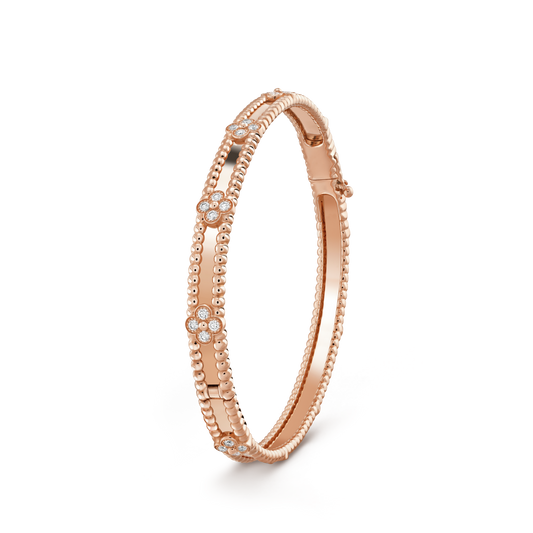 [⭐Veyra]CLOVER BRACELET 4MM DIAMONDS