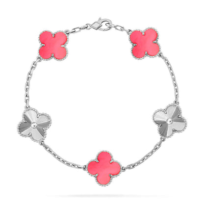 [⭐Veyra] CLOVER 5 MOTIFS  PINK MOP BRACELET COLLECTION