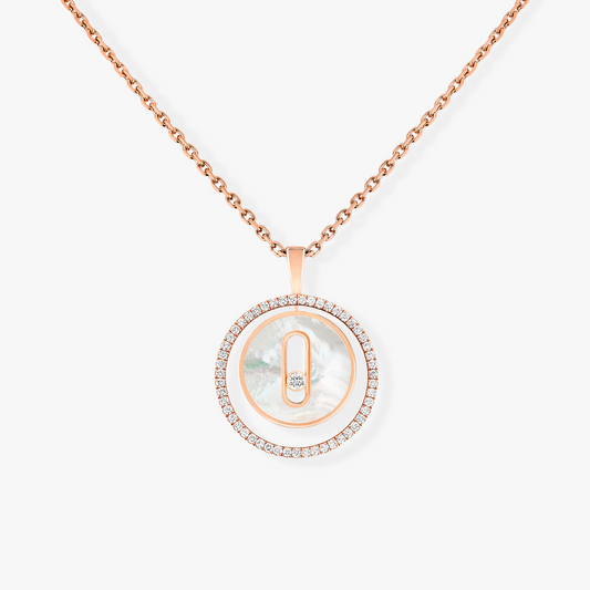 [⭐Veyra]Demo MOVE 1 DIAMOND WHITE MOTHER OF PEARL PINK GOLD DIAMOND NECKLACE
