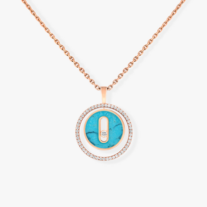 [⭐Veyra]Demo MOVE 1 DIAMOND TURQUOISE PINK GOLD DIAMOND NECKLACE