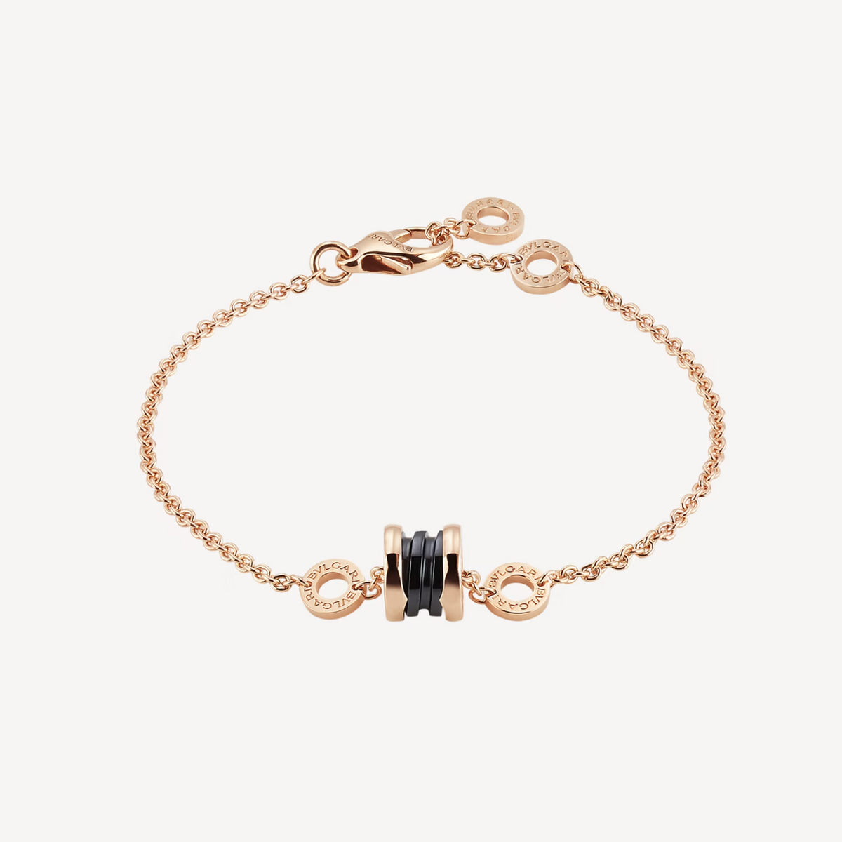[⭐Veyra]ZERO 1 SOFT PINK GOLD AND BLACK CERAMIC BRACELET
