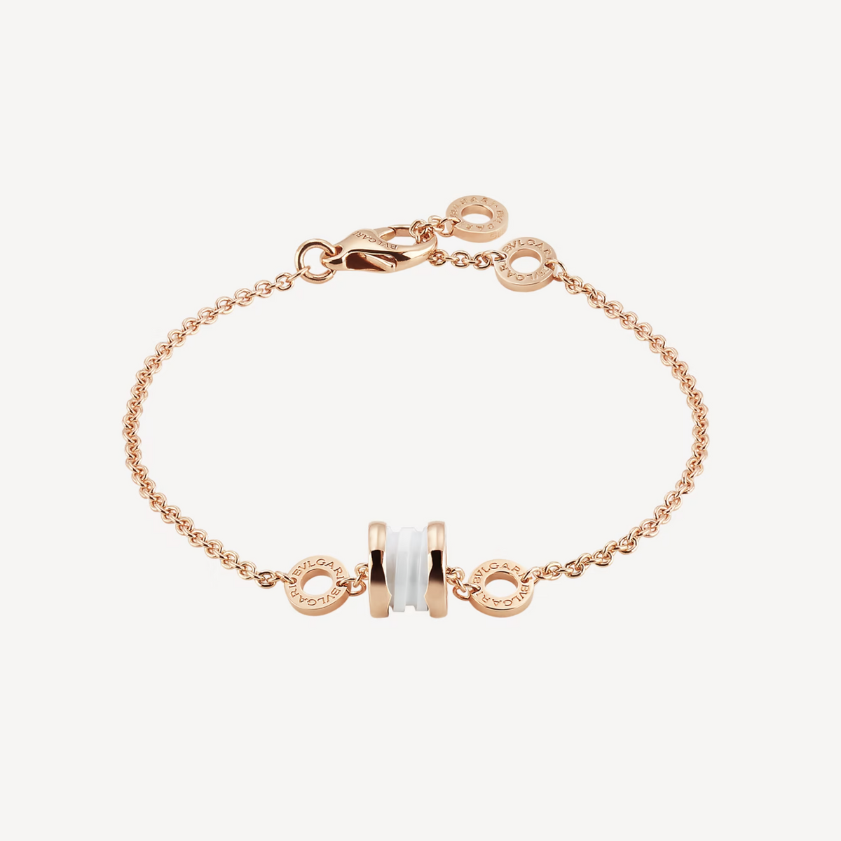 [⭐Veyra]ZERO 1 SOFT PINK GOLD AND WHITE CERAMIC BRACELET