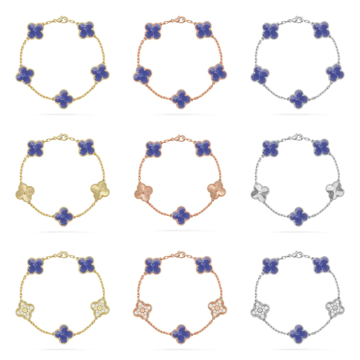 [⭐Veyra]CLOVER 5 MOTIF BLUE VEINS BRACELET COLLECTION