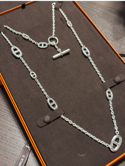 [⭐Veyra]Classic Silver Sweater Chain
