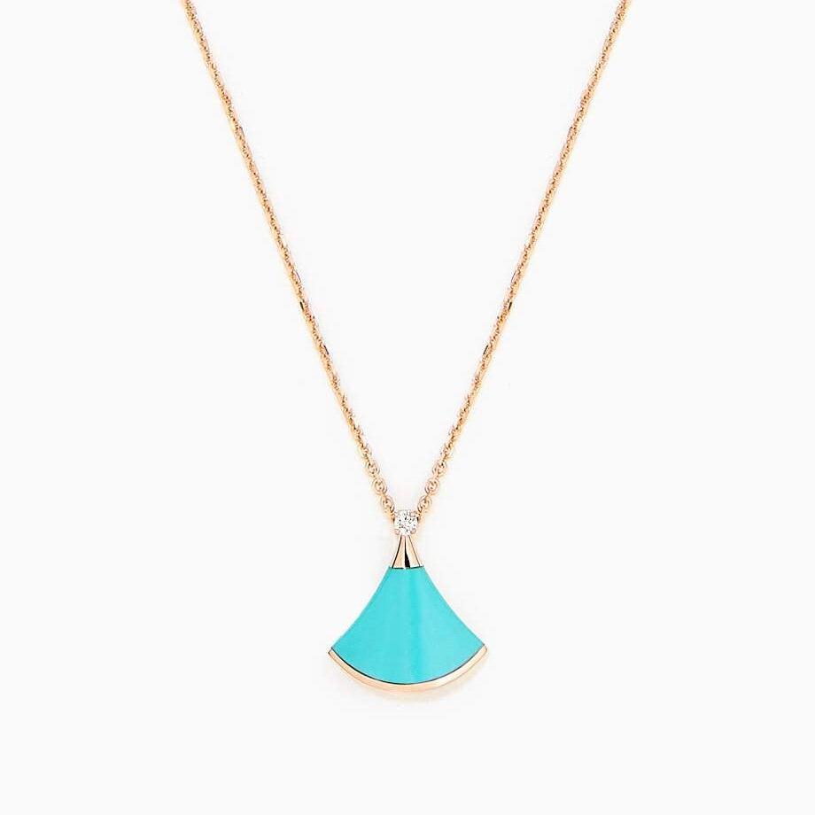 [⭐Veyra]DREAM NECKLACE TURQUOISE PINK GOLD