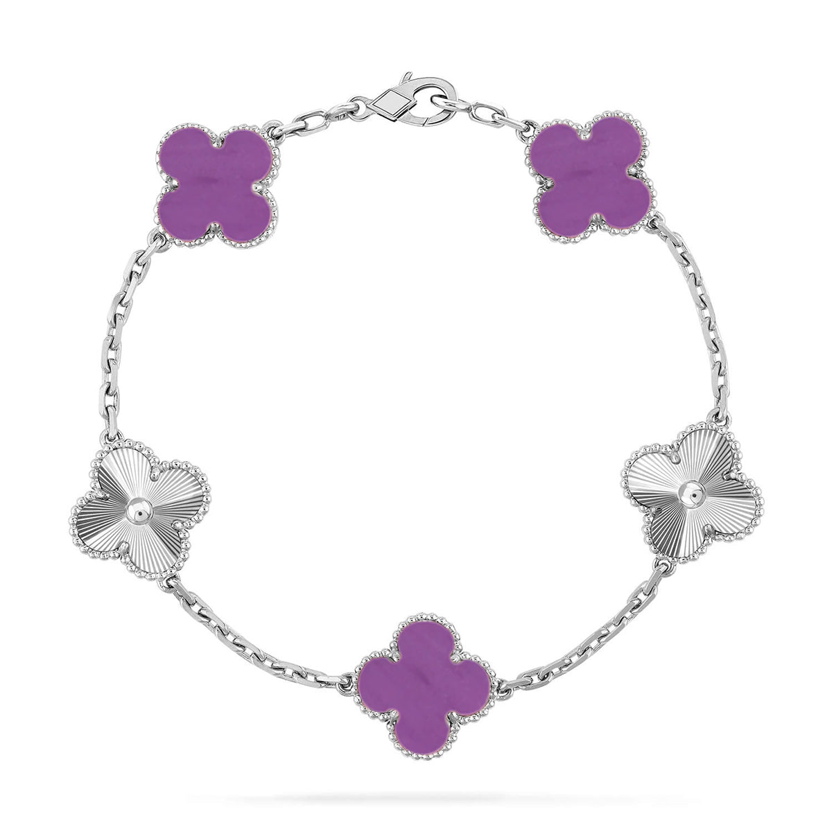 [⭐Veyra] CLOVER 5 MOTIF VIOLET BRACELET COLLECTION