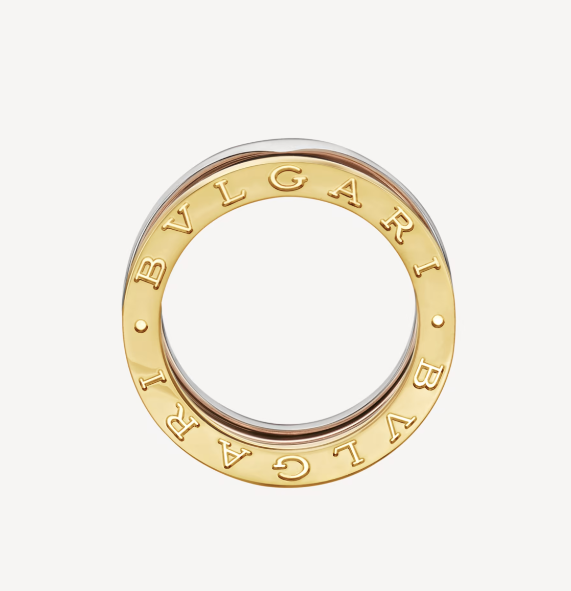 [⭐Veyra]ZERO 1 THREE-BAND ROSE WHITE AND YELLOW RING