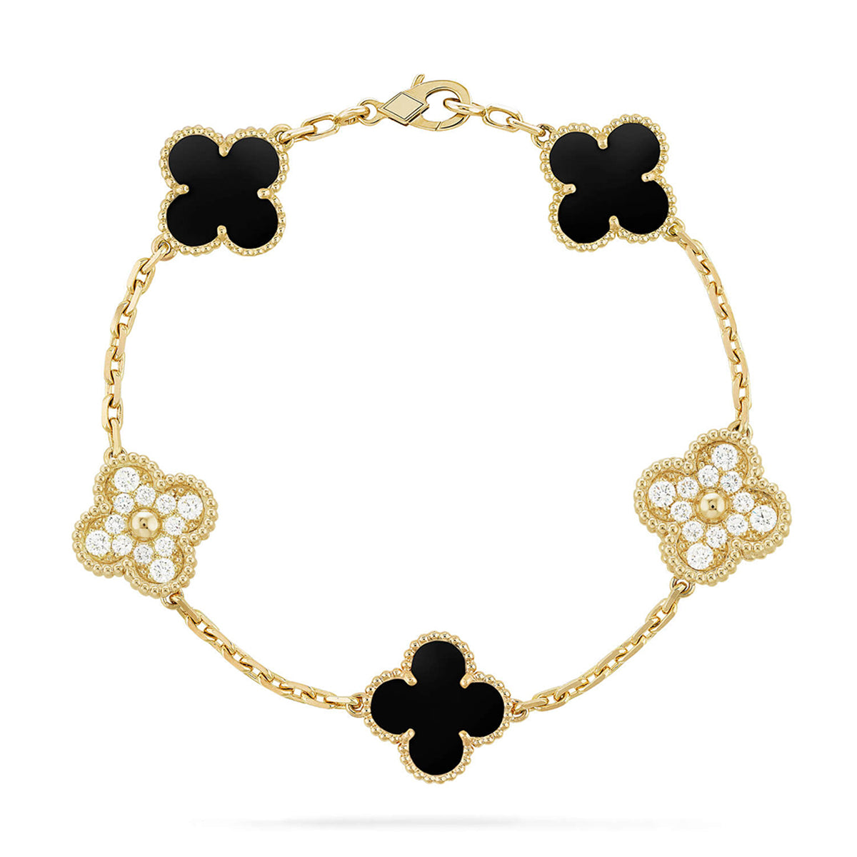 [⭐Veyra] CLOVER 5 MOTIF ONYXS BRACELET COLLECTION