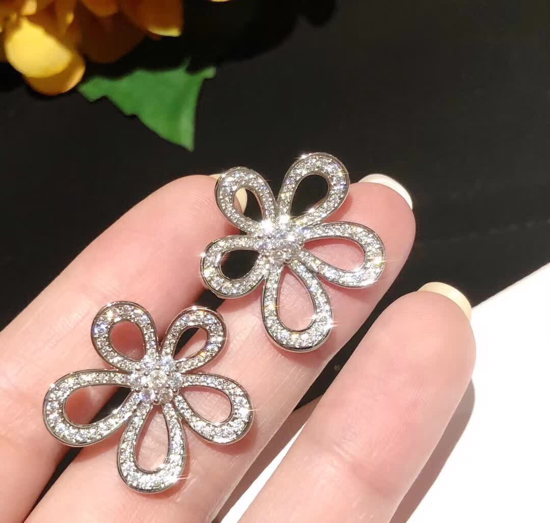 [⭐Veyra]FLOWERLACE EARRINGS FULL DIAMONDS