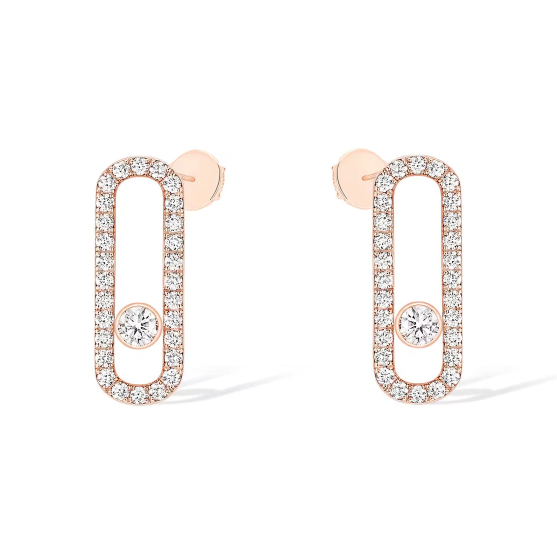 [⭐Veyra]MOVE UNO STUD DIAMOND PAVED EARRINGS