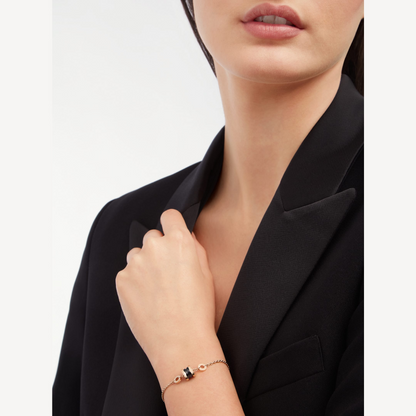 [⭐Veyra]ZERO 1 SOFT PINK GOLD AND BLACK CERAMIC BRACELET